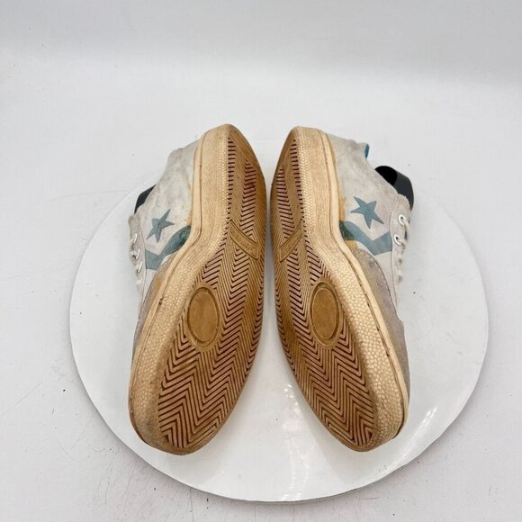 Vintage Converse One Star Chris Evert Women Size 9 White Blue Training Shoes - Picture 9 of 16